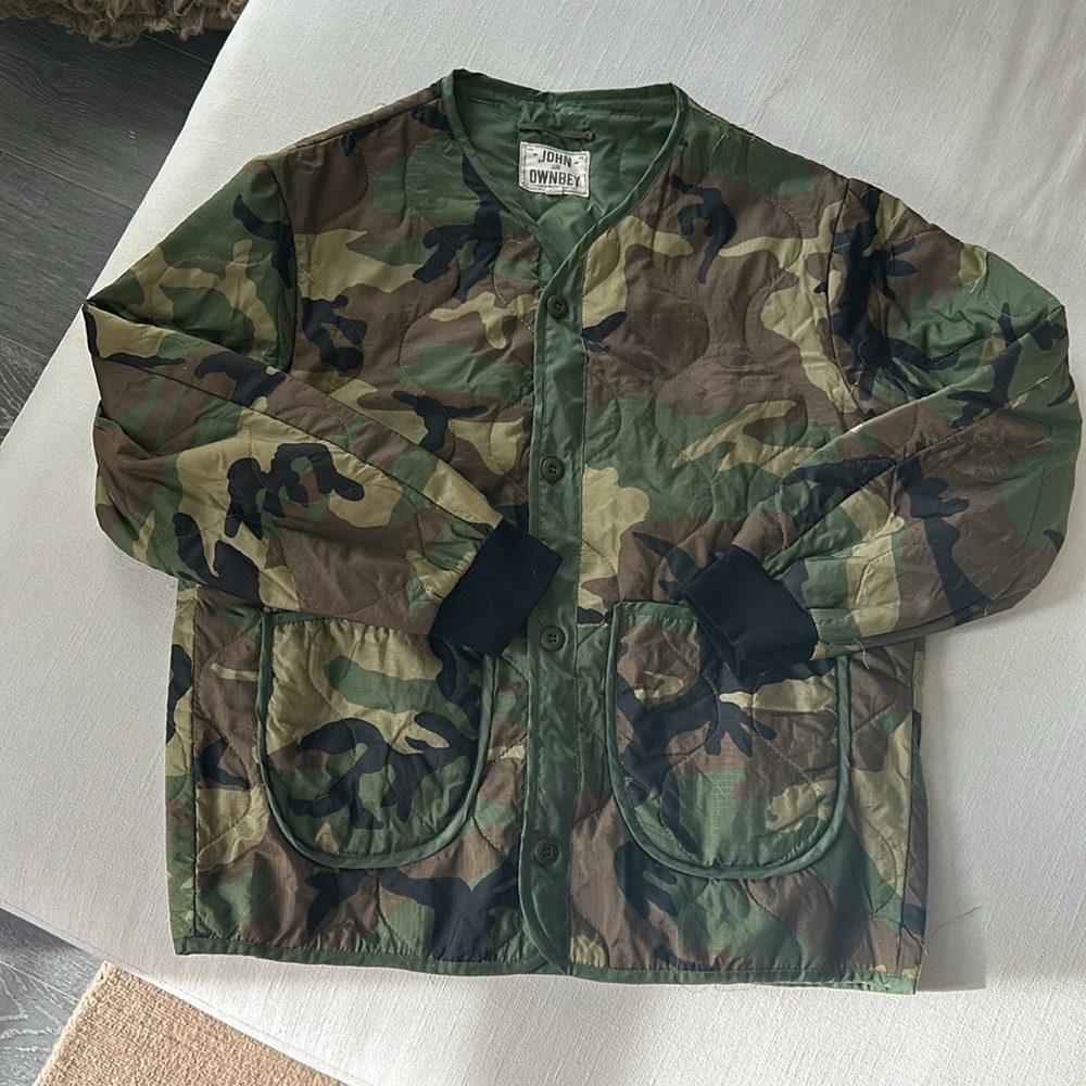 Quilted Army Print Jacket